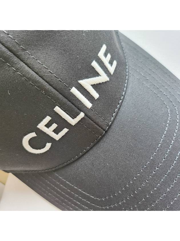 Cotton Drill Baseball Cap Black - CELINE - BALAAN 3