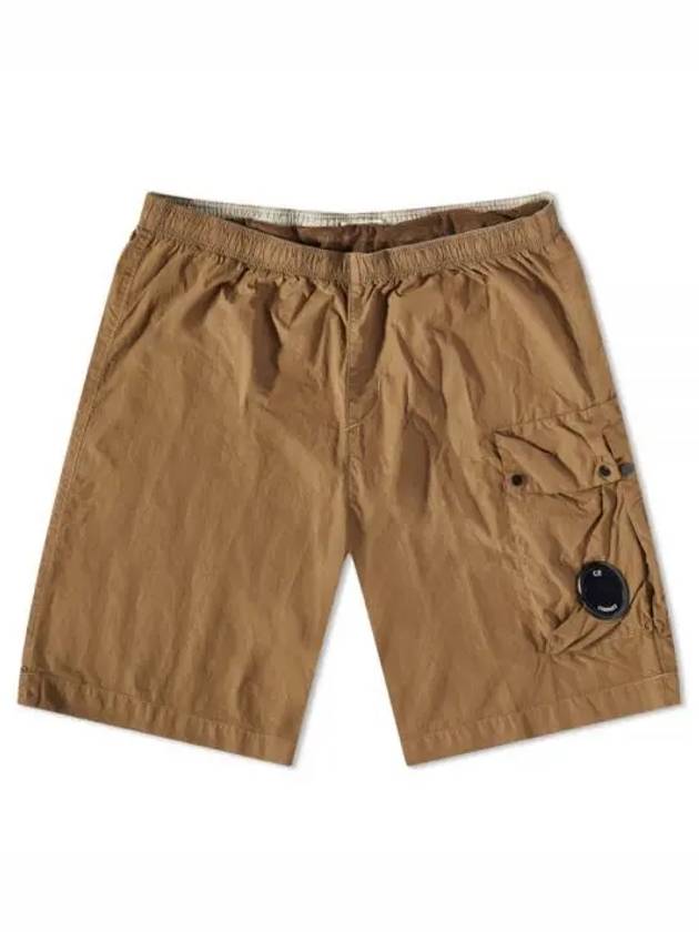 Lens Wappen Nylon Swim Shorts Brown - CP COMPANY - BALAAN 2