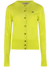 Women's ORB Embroidered Logo Cardigan Yellow - VIVIENNE WESTWOOD - BALAAN 2