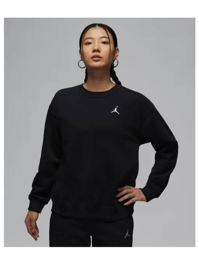 Jordan Brooklyn Fleece French Terry Crew Neck Sweatshirt Black - NIKE - BALAAN 2