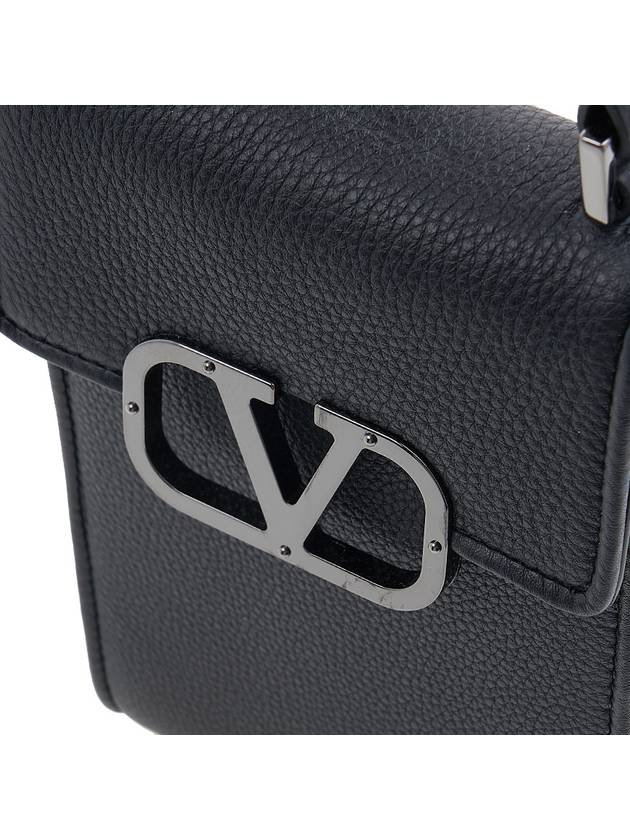 Men's Signature V Logo Phone Cross Bag Black - VALENTINO - BALAAN 7