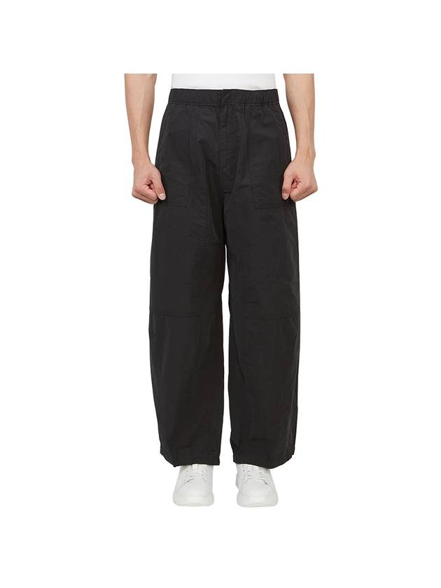 Men's Drawstring Cotton Wide Pants Black - TEN C - BALAAN 2