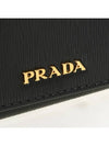 Vitello Gold Logo Tri-Fold Half Wallet Red Black - PRADA - BALAAN 8