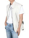 Men's Shadow Project Full Zip Up Vest Silver - STONE ISLAND - BALAAN 4