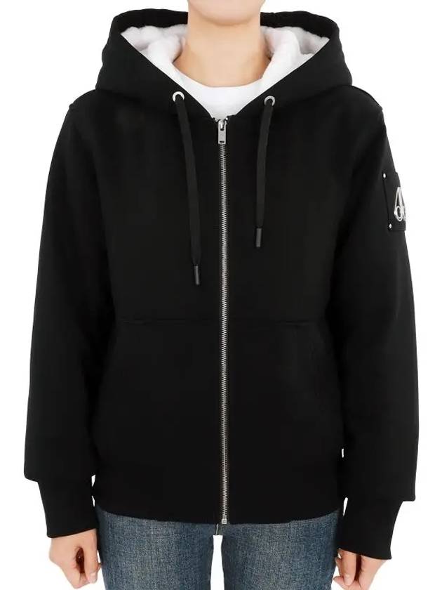 Classic Bunny 2 Zip Up Hoodie White Lining Black - MOOSE KNUCKLES - BALAAN 3