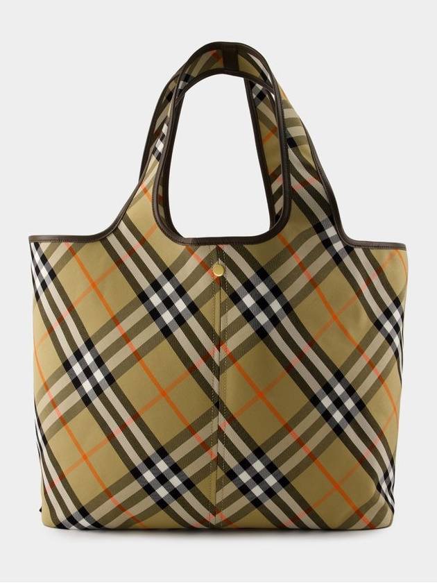 Check Medium Tote Bag Sand - BURBERRY - BALAAN 4