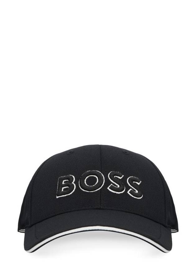 Embroidered Logo Contrast Trimming Ball Cap Black - HUGO BOSS - BALAAN 1