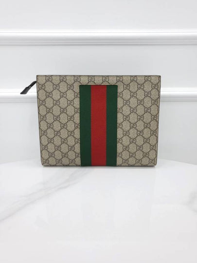 GG Supreme Web Clutch Bag 475316 - GUCCI - BALAAN 2