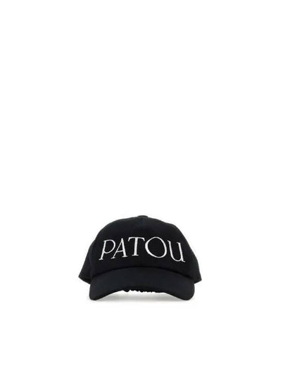 Embroidered Logo Cotton Ball Cap Black - PATOU - BALAAN 2