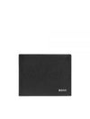 Highway Logo Grain Leather Half Wallet Black - HUGO BOSS - BALAAN 2