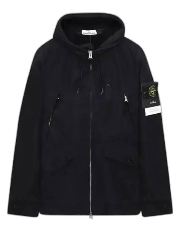 David Light TC Mircropile Hooded Jacket Black - STONE ISLAND - BALAAN 1