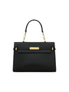 Manhattan Box Leather Tote Bag Black - SAINT LAURENT - BALAAN 1