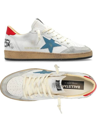 Ballstar Red Tab Mesh Low Top Sneakers White - GOLDEN GOOSE - BALAAN 2