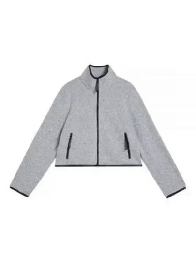 Cirque High Neck Zip-Up Jacket Light Grey Melange - J.LINDEBERG - BALAAN 2