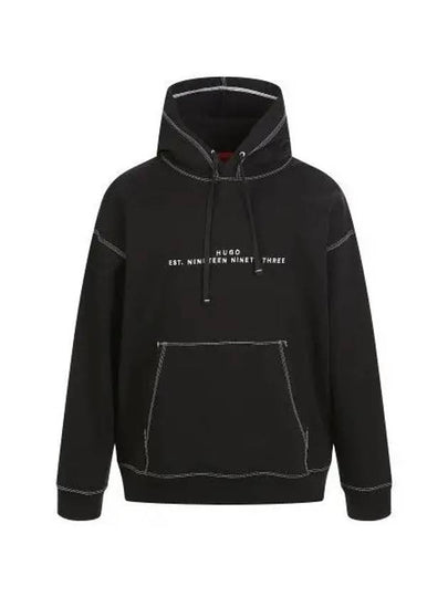 Logo Print Hoodie Black - HUGO BOSS - BALAAN 2