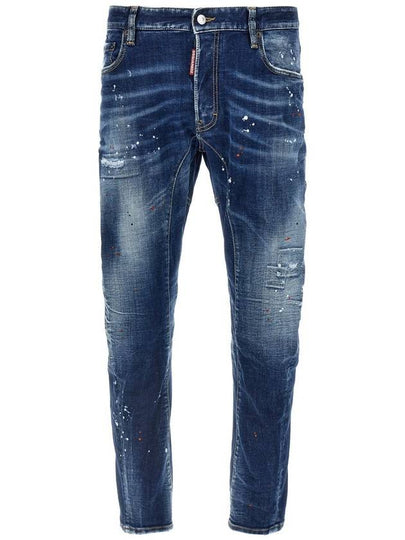 Paint Splatter Tidy Biker Jeans Navy - DSQUARED2 - BALAAN 2