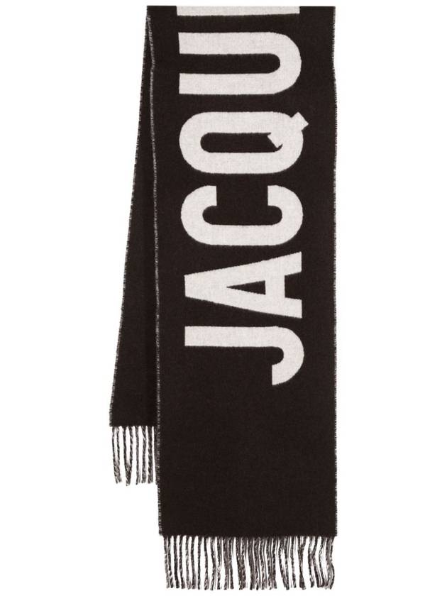 Lecharpe Fringe Logo Virgin Wool Muffler Brown - JACQUEMUS - BALAAN 2