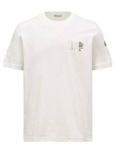 Print Motif Short Sleeve T-Shirt White - MONCLER - BALAAN 2