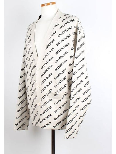 All over multi logo cardigan L - BALENCIAGA - BALAAN 2