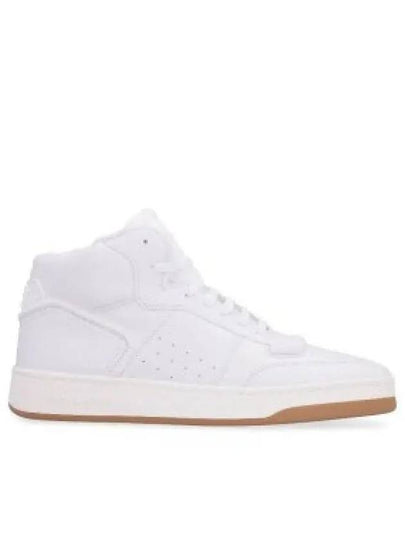 SL 08 Calfskin Mid High Top Sneakers White - SAINT LAURENT - BALAAN 2