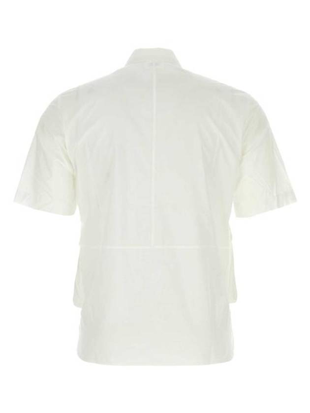 Cotton Popeline Pocket Short Sleeve Shirt White - CP COMPANY - BALAAN 3