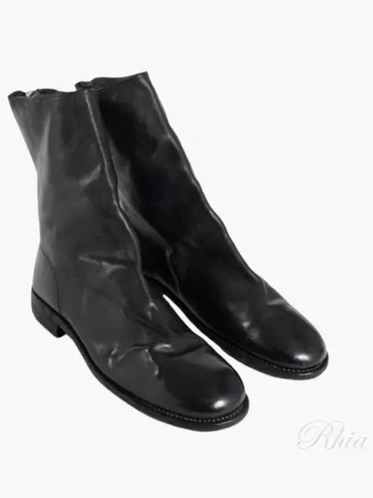 GuiDI 988 Calf Zip up Ankle Boots 988CALFFULLGRAIN BLKT - GUIDI - BALAAN 1