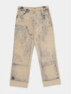 Carpenter Effect Heritage Denim Jeans Beige - DIOR - BALAAN 4