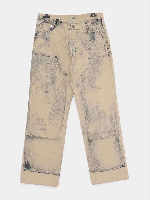 Carpenter Effect Heritage Denim Jeans Beige - DIOR - BALAAN 4