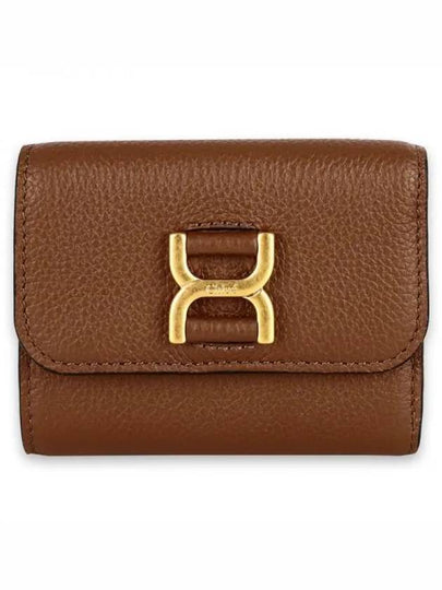 Women's Grain Leather Marcie Half Wallet Brown - CHLOE - BALAAN 2