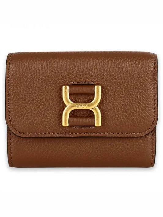 Women's Grain Leather Marcie Half Wallet Brown - CHLOE - BALAAN 2