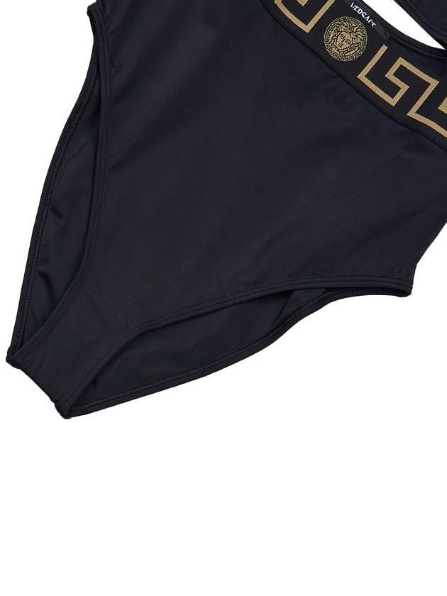 Greca Border Cut Out One Piece Swimsuit Black - VERSACE - BALAAN 6