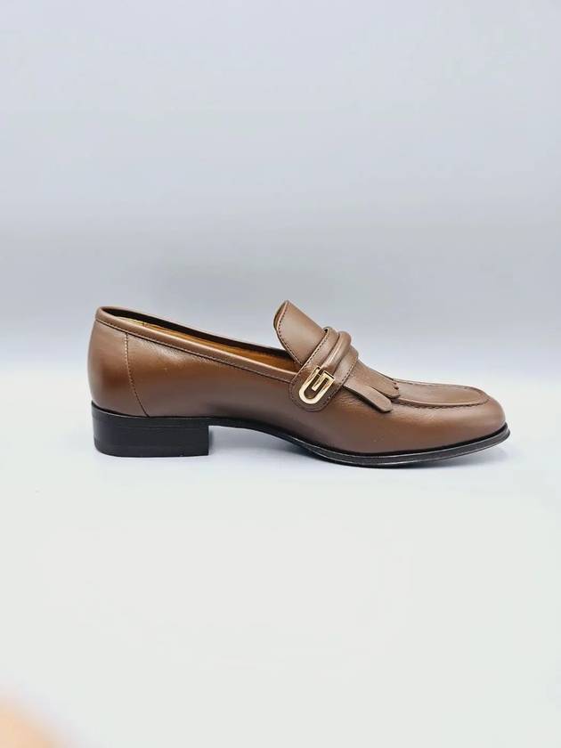 Mirror G Leather Loafers Brown - GUCCI - BALAAN 5