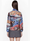 J.W. Anderson Multicolor Print Ruched Neck Top - JW ANDERSON - BALAAN 3