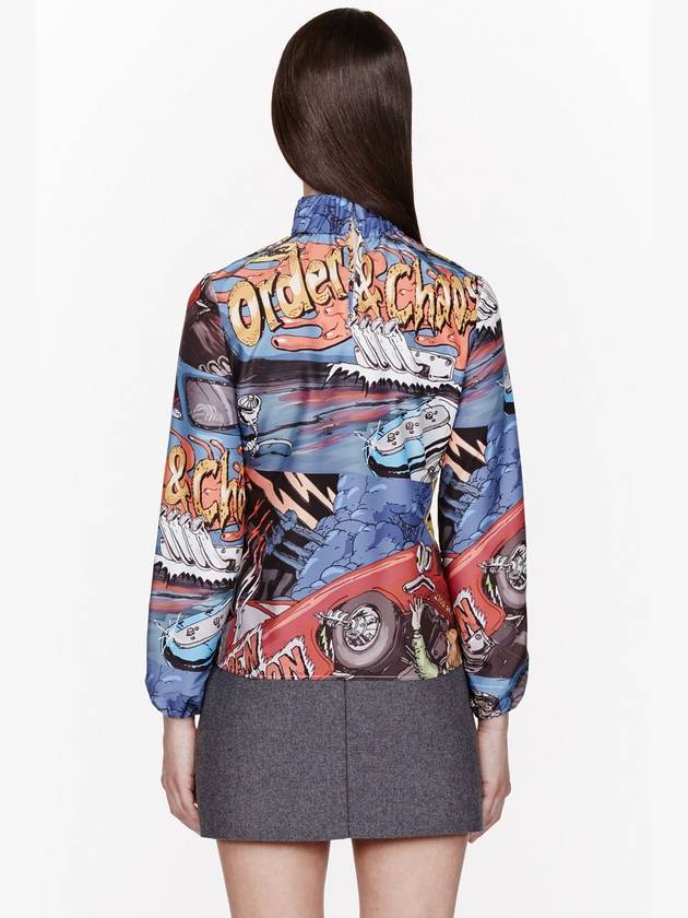 J.W. Anderson Multicolor Print Ruched Neck Top - JW ANDERSON - BALAAN 3