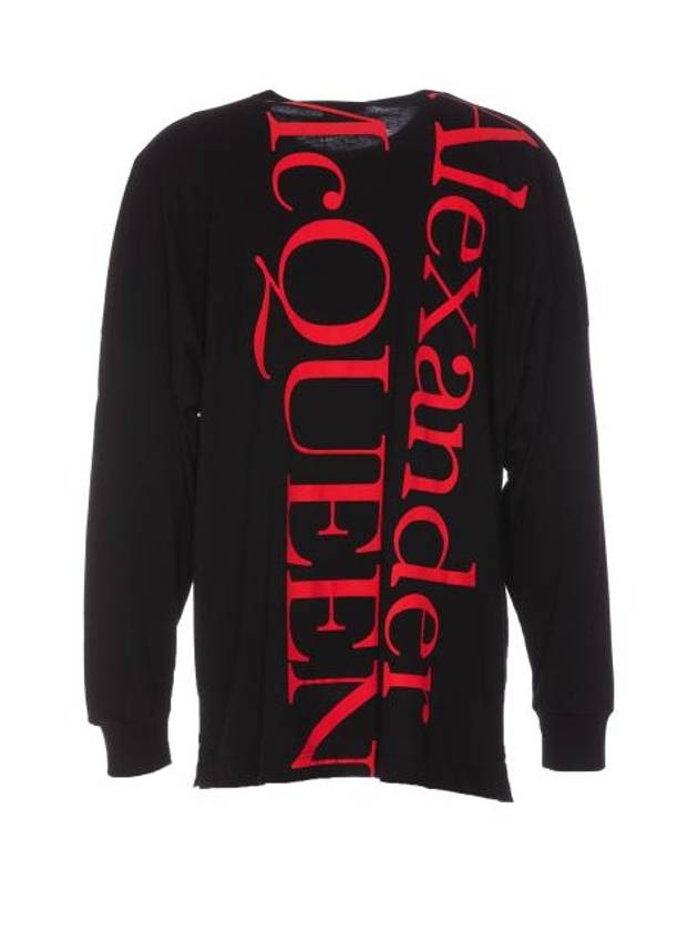 Logo Print Sweatshirt Black - ALEXANDER MCQUEEN - BALAAN 5