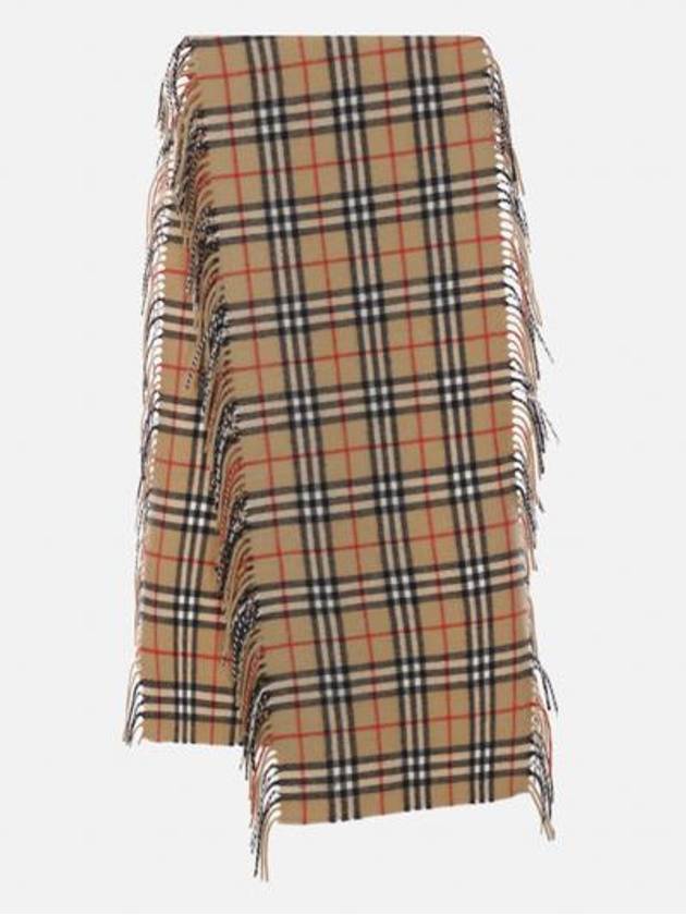 Check Cashmere Scarf Brown - BURBERRY - BALAAN 2