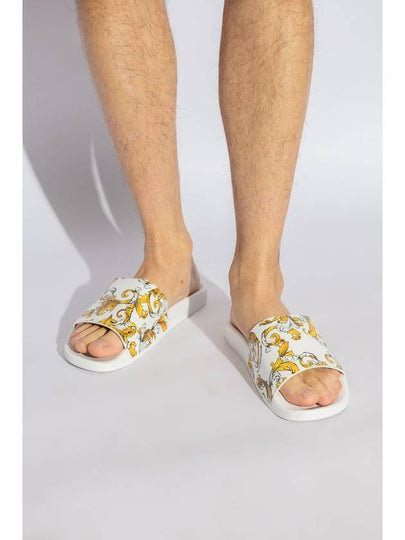 Versace Jeans Couture Rubber Slides With Print, Men's, White - VERSACE - BALAAN 2