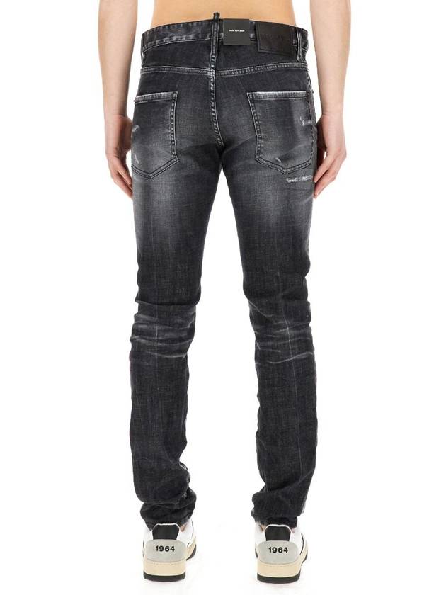 Distressed Wash Denim Jeans Black - DSQUARED2 - BALAAN 4