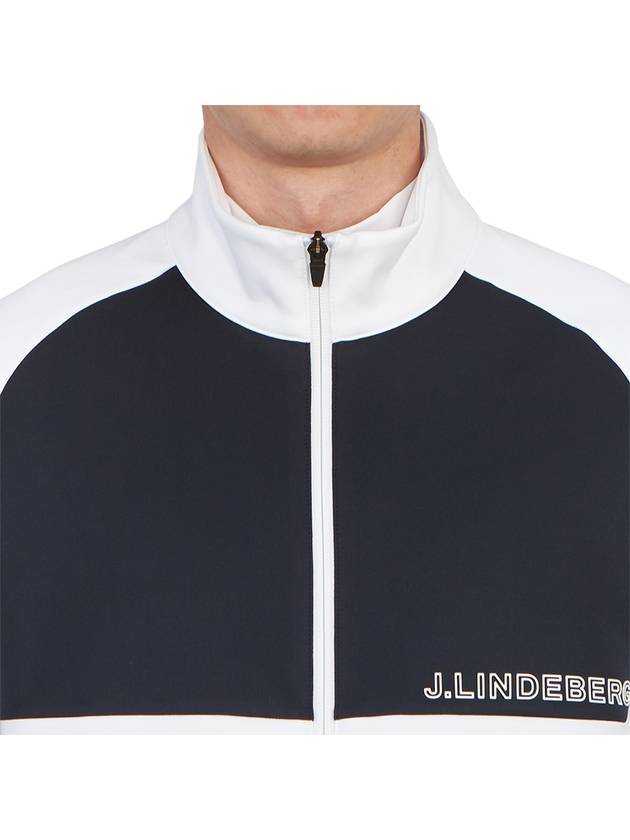 Logo Print Mid Layer Zip-Up Jacket White - J.LINDEBERG - BALAAN 8