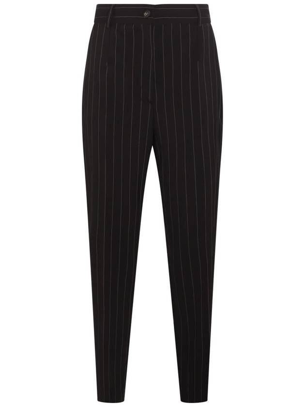 Pinstripe Straight Pants Black - DOLCE&GABBANA - BALAAN 2