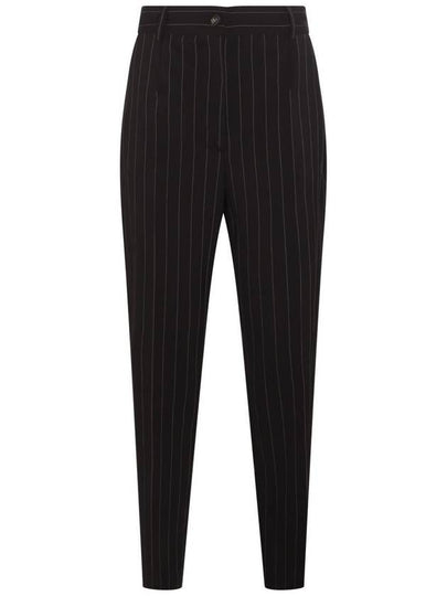 Pinstripe Straight Pants Black - DOLCE&GABBANA - BALAAN 2