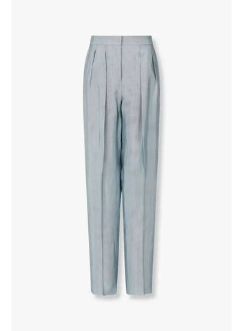 Women s Glossy Two Tuck Criss Pants Blue - GIORGIO ARMANI - BALAAN 1