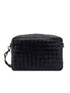 Intrecciato Camera Medium Cross Bag Mat Black - BOTTEGA VENETA - BALAAN 1