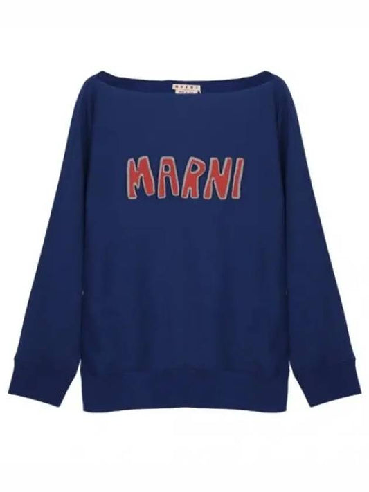 Cutout Logo Brushed Cotton Sweatshirt Women s - MARNI - BALAAN 1