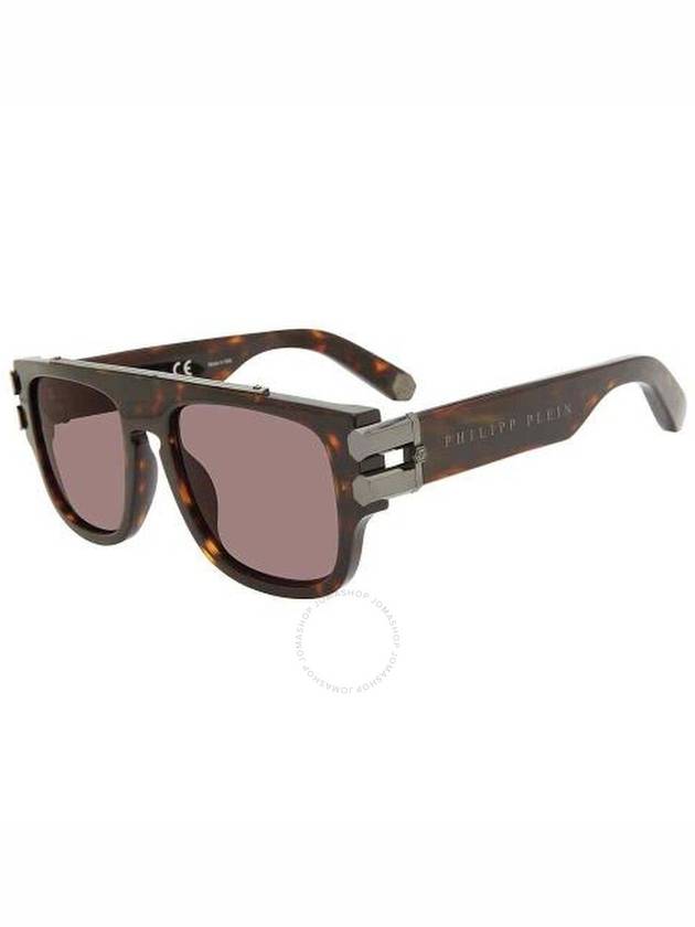 Philipp Plein Brown Browline Men's Sunglasses SPP011M 722 55 - PHILIPP PLEIN - BALAAN 1