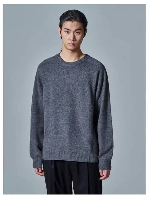 Wool Cash Round Neck Pullover Knit Gray Domestic Product GM0024062829680 - JUUN.J - BALAAN 1