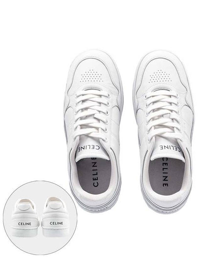 logo on leather low top sneakers white - CELINE - BALAAN 2