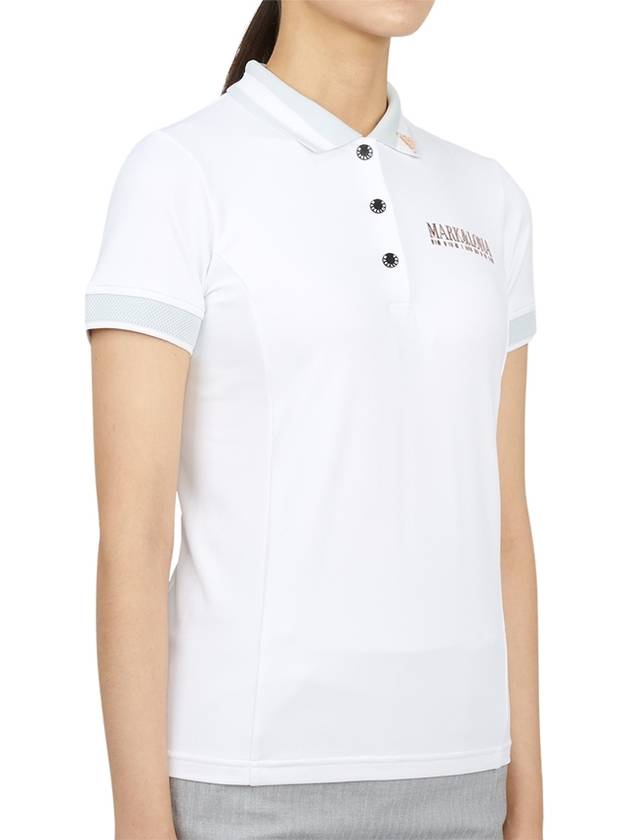 Women's CD6 CTPL Polo Short Sleeve T-Shirt White - MARK & LONA - BALAAN 4