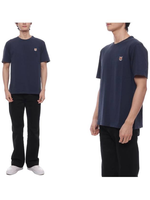 Fox Head Patch Classic Short Sleeve T-Shirt Ink Blue - MAISON KITSUNE - BALAAN 2