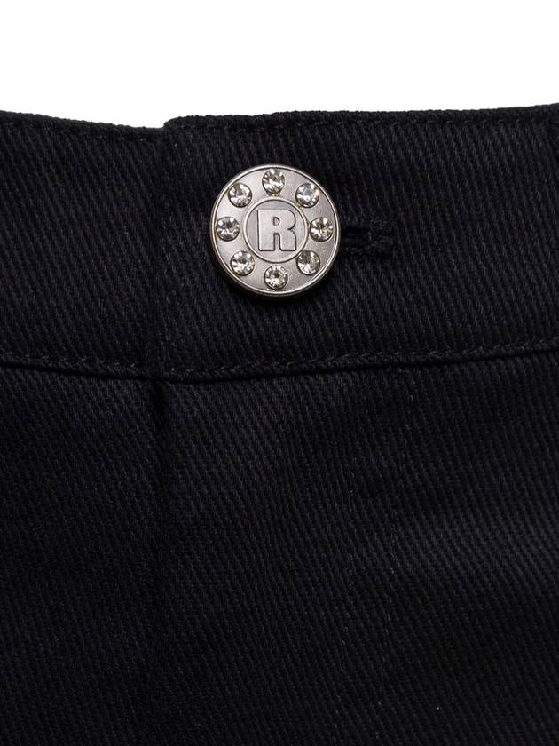 Black High-Waist Jeans With Jewel Detail At The Back In Cotton Woman - ROTATE - BALAAN 2